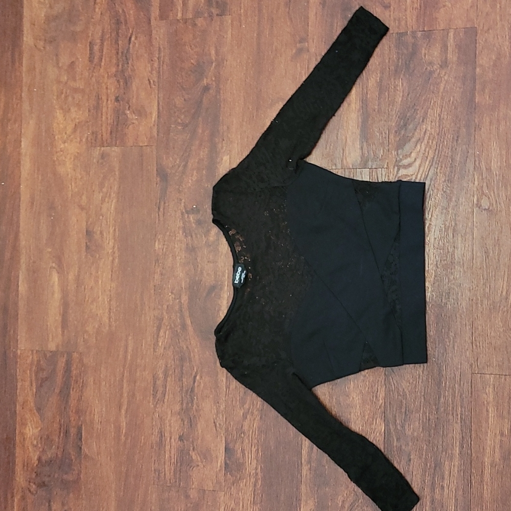 Bebe lace crop top